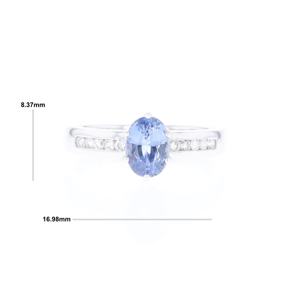 Ceylon Sapphire and Diamond Ring