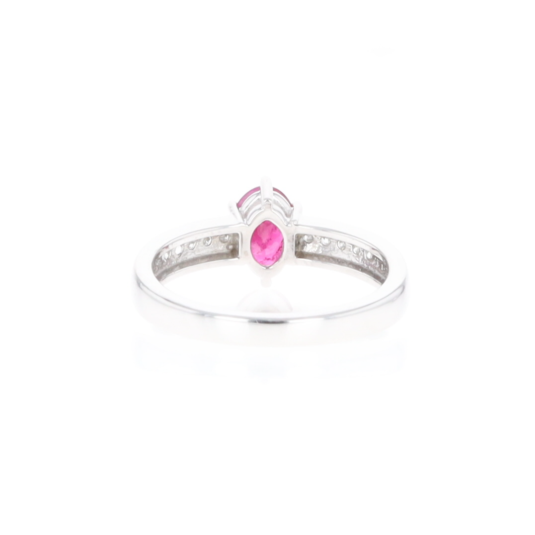 Oval Ruby and Diamond Ring