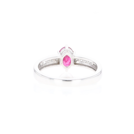 Oval Ruby and Diamond Ring