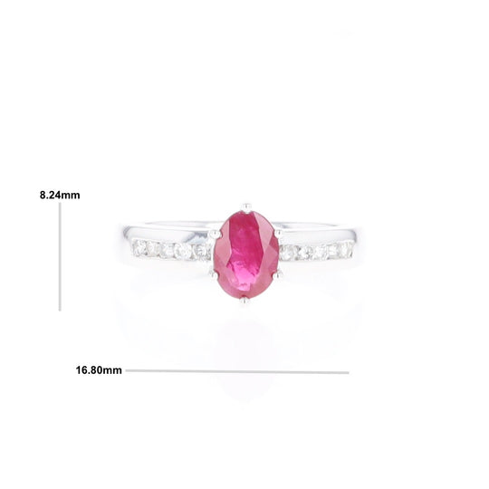 Oval Ruby and Diamond Ring