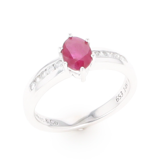 Oval Ruby and Diamond Ring