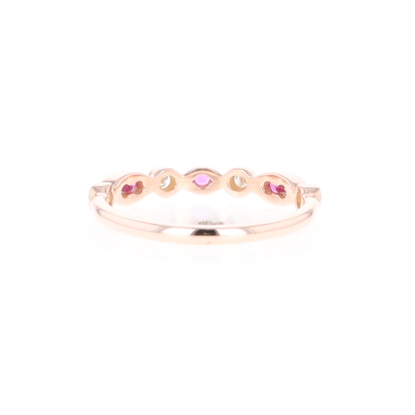 Pink Sapphire Simply Vintage Wedding Band