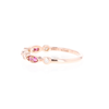 Pink Sapphire Simply Vintage Wedding Band