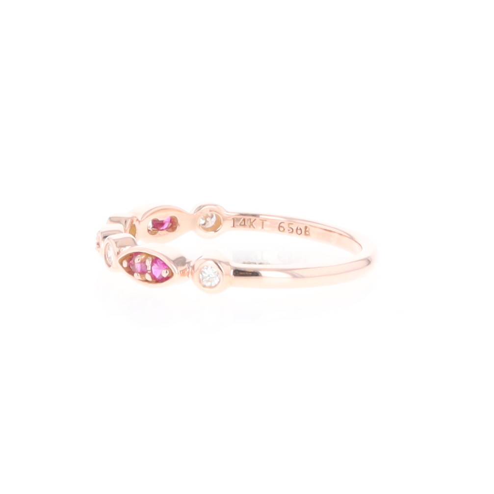 Pink Sapphire Simply Vintage Wedding Band