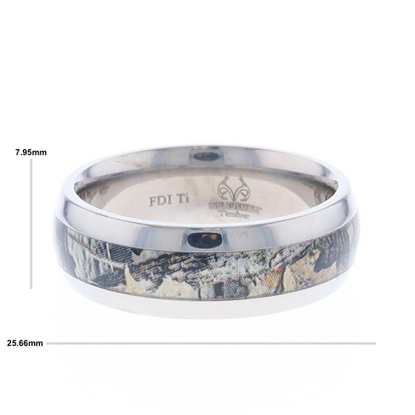 Titanium Real Tree Camo Men's Ring
