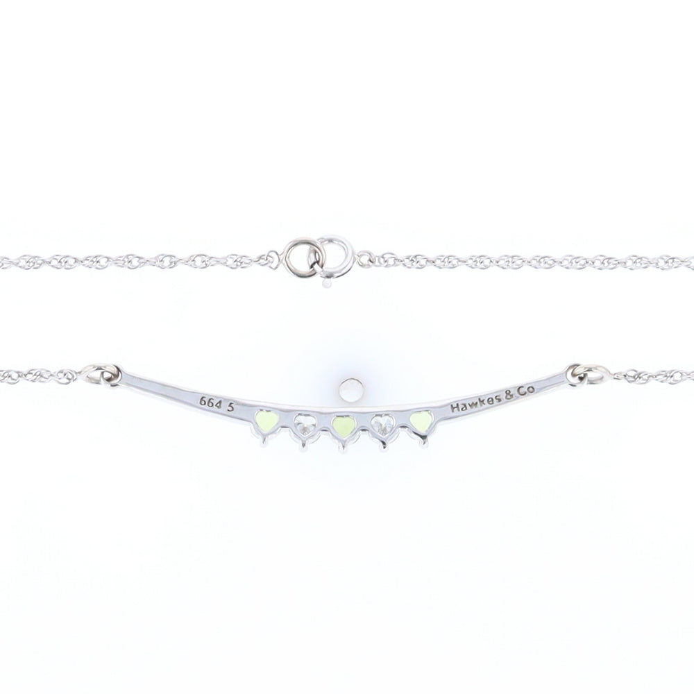 Peridot & Diamond Mother's Necklace