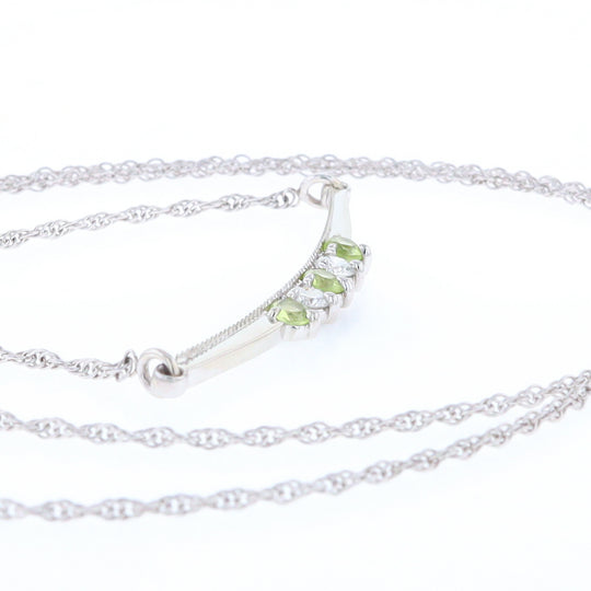 Peridot & Diamond Mother's Necklace