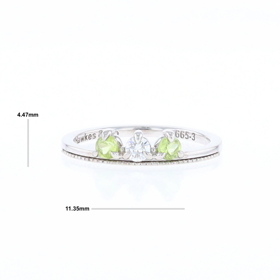 Peridot & Diamond Mother's Ring