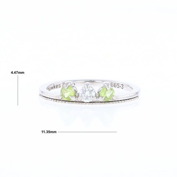 Peridot & Diamond Mother's Ring