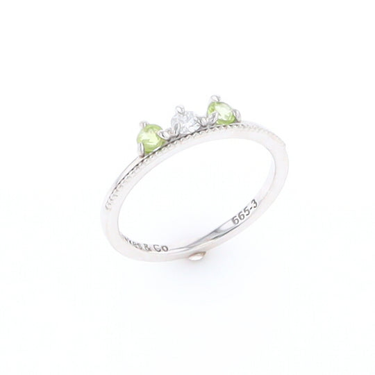 Peridot & Diamond Mother's Ring