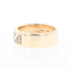 Gold Quartz Ring, 3 Section Inlaid Design
