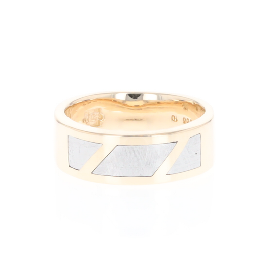 Meteorite Ring, 3 Section Inlaid Design