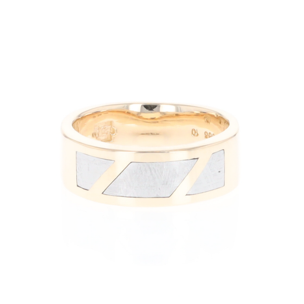 Meteorite Ring, 3 Section Inlaid Design