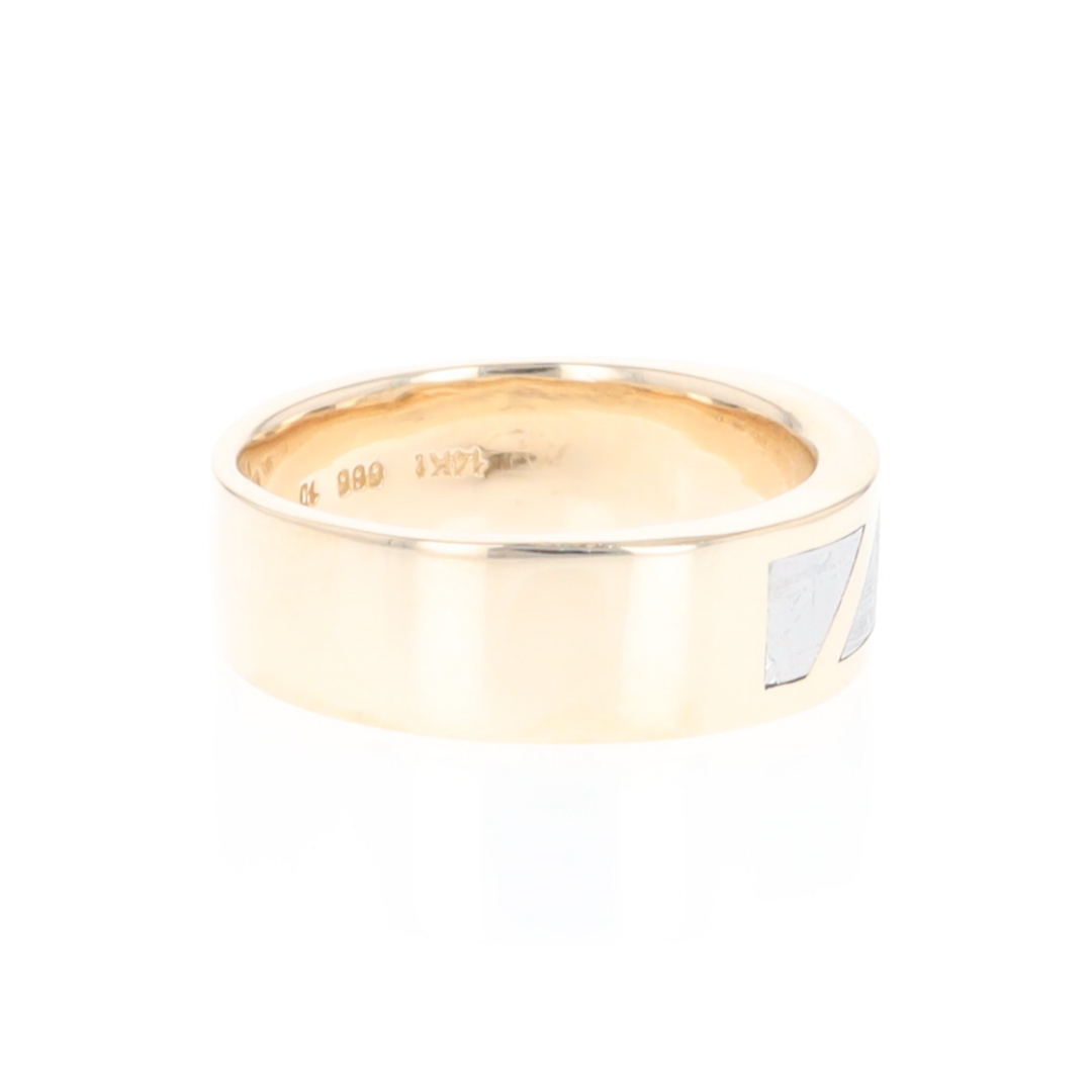 Meteorite Ring, 3 Section Inlaid Design