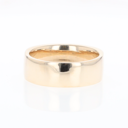 Meteorite Ring, Center Inlaid & Natural Nugget Sides