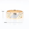 Meteorite Ring, Center Inlaid & Natural Nugget Sides