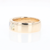 Meteorite Ring, Center Inlaid & Natural Nugget Sides