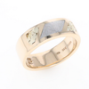 Meteorite Ring, Center Inlaid & Natural Nugget Sides