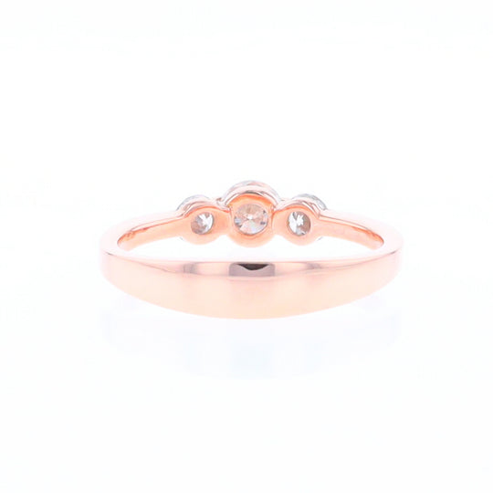 Rose Gold Three-Stone Engagement Ring