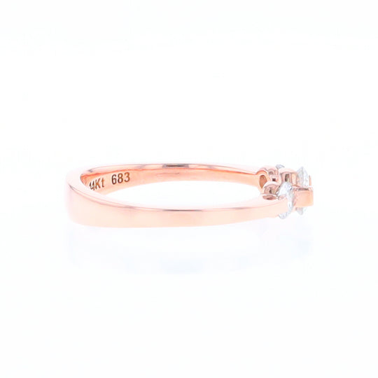 Rose Gold Three-Stone Engagement Ring