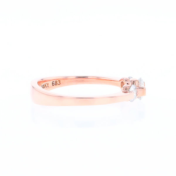 Rose Gold Three-Stone Engagement Ring