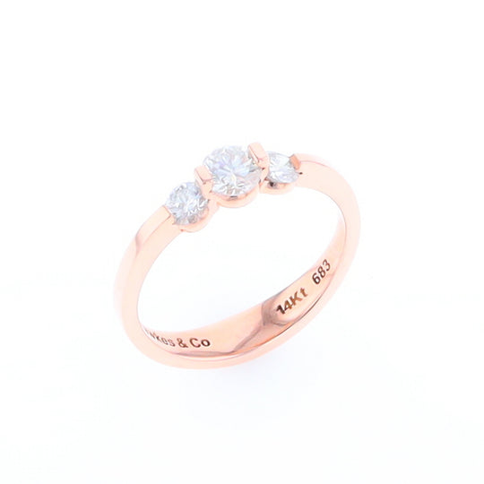 Rose Gold Three-Stone Engagement Ring