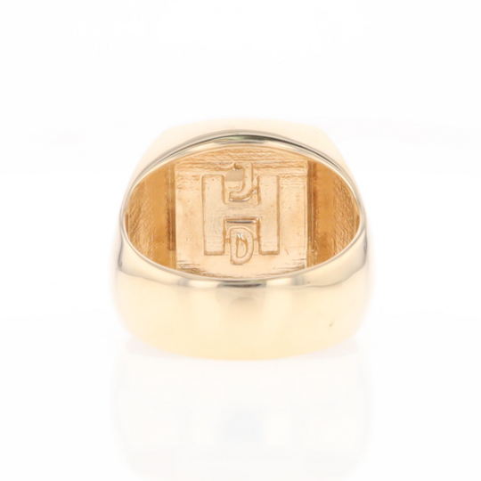 Natural Gold Quartz Men's Ring