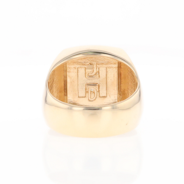 Natural Gold Quartz Men's Ring