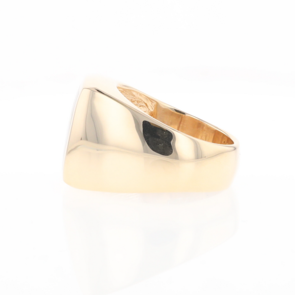 Natural Gold Quartz Men's Ring