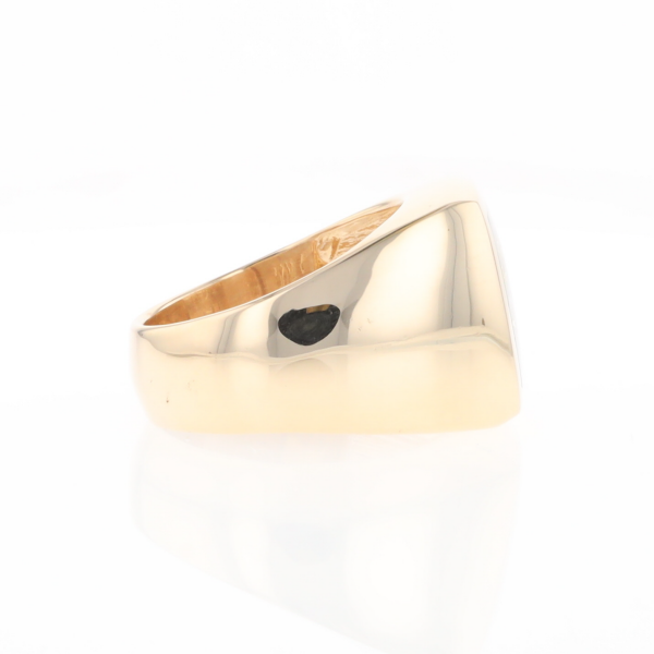 Natural Gold Quartz Men's Ring