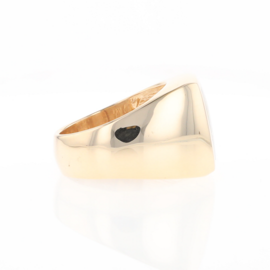 Natural Gold Quartz Men's Ring