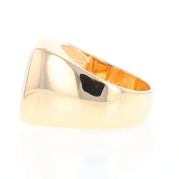 Natural Gold Quartz Men's Ring