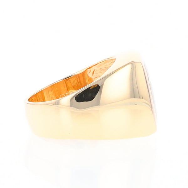 Natural Gold Quartz Men's Ring