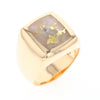 Natural Gold Quartz Men's Ring
