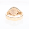 Oval Meteorite Inlaid Ring with Natural Gold Nuggets