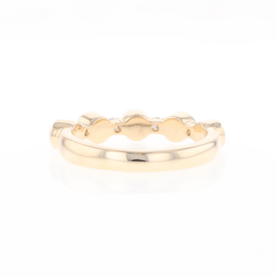 Gold Quartz Circle Inlay Wedding Band - G2