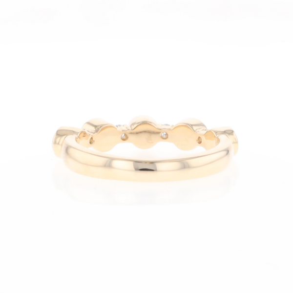 Gold Quartz Circle Inlay Wedding Band - G2