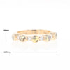 Gold Quartz Circle Inlay Wedding Band - G2