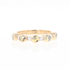 Gold Quartz Circle Inlay Wedding Band - G2