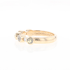 Gold Quartz Circle Inlay Wedding Band - G2