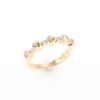 Gold Quartz Circle Inlay Wedding Band - G2