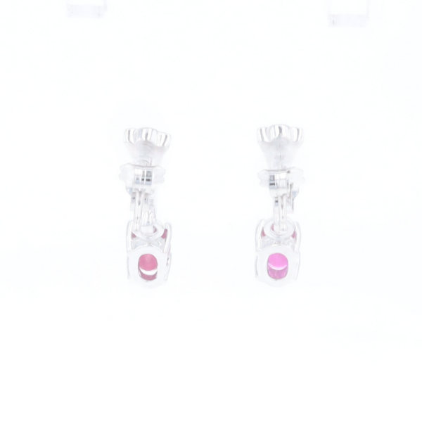 Oval Ruby Dangle Earrings