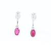 Oval Ruby Dangle Earrings