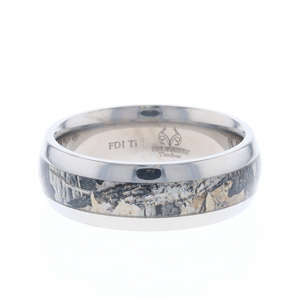 Titanium Real Tree Camo Men's Ring