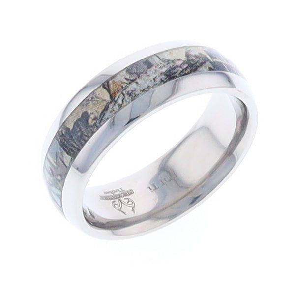 Titanium Real Tree Camo Men's Ring