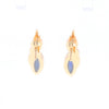 Marquise Lapis Swirl Design Inlaid Earrings