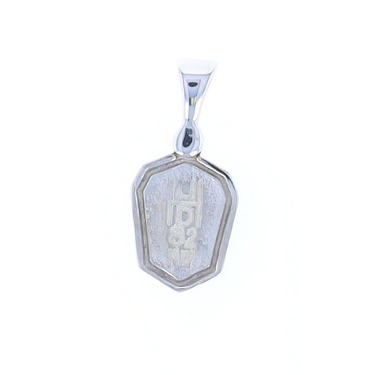 Mother Of Pearl Shield Design Inlaid .02Ct Diamond Pendant