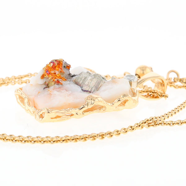 Gold Quartz Freeform Pendant (G3)