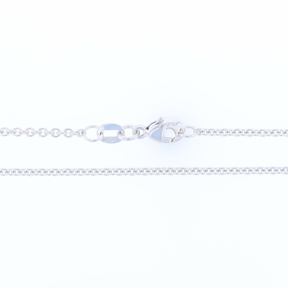 18" White Gold Cable Link Chain