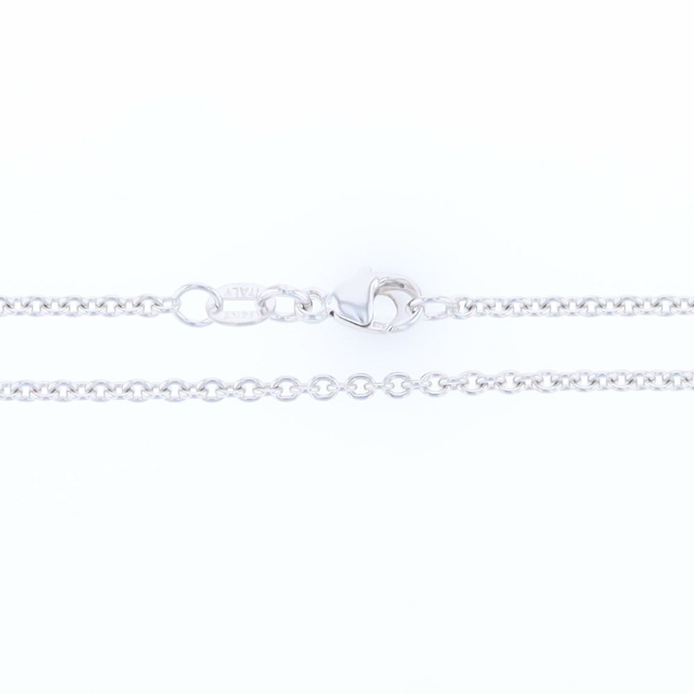 18" White Gold Round Cable Link Chain